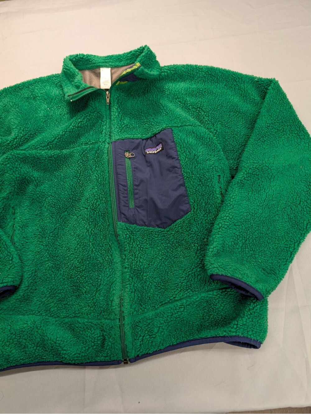 Retro-X Patagonia Mens Fleece Jacket Large Green Full Zip